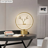 Metal Led Desk Light With Deer Design - Nordic Style Night Table Lighting (Gold)