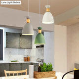 Metal Nordic-Style Down Lighting Pendant For Bell Dining Room With Single Bulb