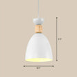 Metal Nordic-Style Down Lighting Pendant For Bell Dining Room With Single Bulb White