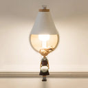 Metal Wall Sconce Light With Funnel Shade - Nordic Style Ideal For Child Bedroom Or Kitchen White