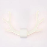 Metallic Antler Sconce Led Wall Lamp For Bedroom White /