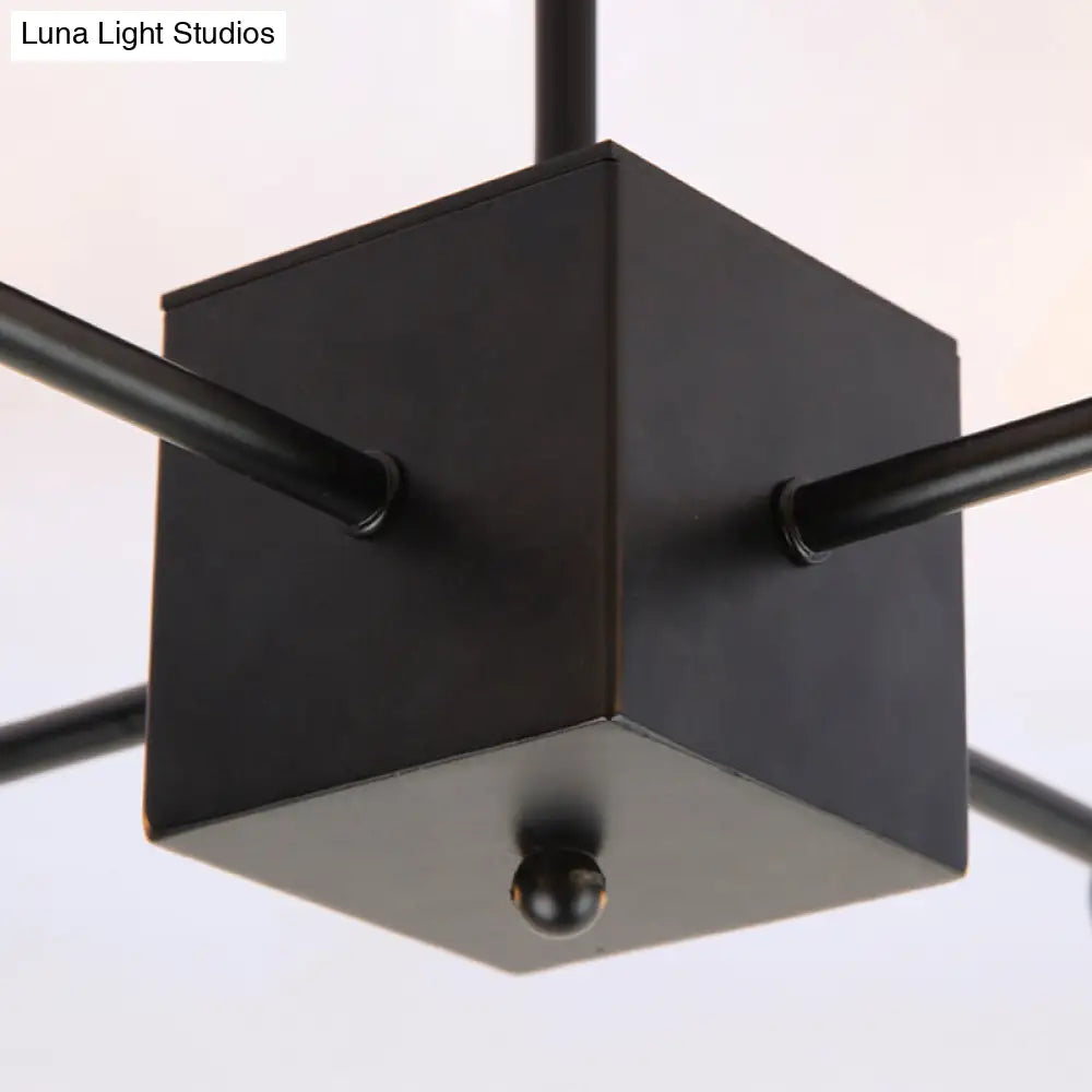 Metallic Black Linear Ceiling Lamp For Study Room And Bedroom