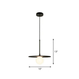 Metallic Ceiling Light with White Glass Shade - Simple Single-Bulb Pendant Lamp Black