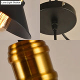 Metallic Cone Hanging Light - Industrial Style Pack Of 1/2/3 8.5’/10’ Wide Black Finish