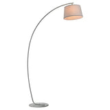 Metallic Fishing Rod Floor Lamp - Macaron 1 Head Stand Light With Lampshade Grey / Barrel