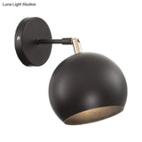 Metallic Global Industrial-Style 1-Bulb Wall Light Fixture: Adjustable Sconce Lighting For Bedroom