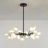 Metallic Minimalist Led Pendant Light - Branch-Inspired Living Room Chandelier 30 / Black