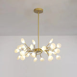 Metallic Minimalist Led Pendant Light - Branch-Inspired Living Room Chandelier 30 / Gold