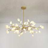 Metallic Minimalist Led Pendant Light - Branch-Inspired Living Room Chandelier 54 / Gold