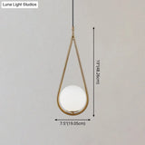 Mid-Century Modern White Glass Hanging Pendant Light For Bedroom - 1-Light Fixture