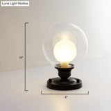 Mini Ball Black Ceiling Flush Mount Light With Dual Blown Glass For Simple And Elegant 1 - Light