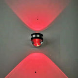Mini Crystal Led Wall Lamp: Minimalist Chrome Sconce For Bedroom Blue/Purple/Red Light