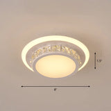 Mini Led Crystal Flush Mount Light For Elegant Corridors - Simplicity In Ceiling Lighting White /
