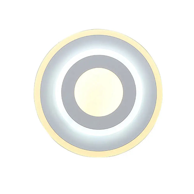 Minimal Acrylic Led Wall Sconce Light - Round/Square Energy-Saving White/Warm Lighting