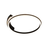 Minimal Black Acrylic Hoop Ceiling Light - 16.5/20.5 Wide Led Flush Mount Recessed Lighting In