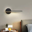 Minimal Black/White Linear Led Wall Lamp For Bedroom With Warm/White Light Black / Warm