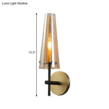 Minimalist 1-Light Black Wall Mount Light For Study Room