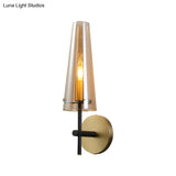 Minimalist 1-Light Black Wall Mount Light For Study Room
