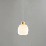 Minimalist 1-Light White Pendant Lighting Kit For Bedroom - Small Size / B