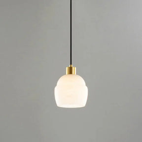 Minimalist 1-Light White Pendant Lighting Kit For Bedroom - Small Size / B