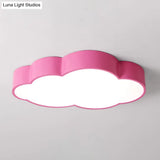 Minimalist Acrylic Flush Light With Led Cloud Shade For Nursery - Ceiling Fixture