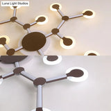 Minimalist Acrylic Flushmount Starburst Ceiling Light Fixture In Warm/White - 33.5’/39’ Wide