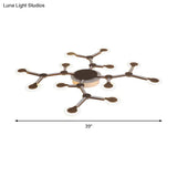 Minimalist Acrylic Flushmount Starburst Ceiling Light Fixture In Warm/White - 33.5’/39’ Wide