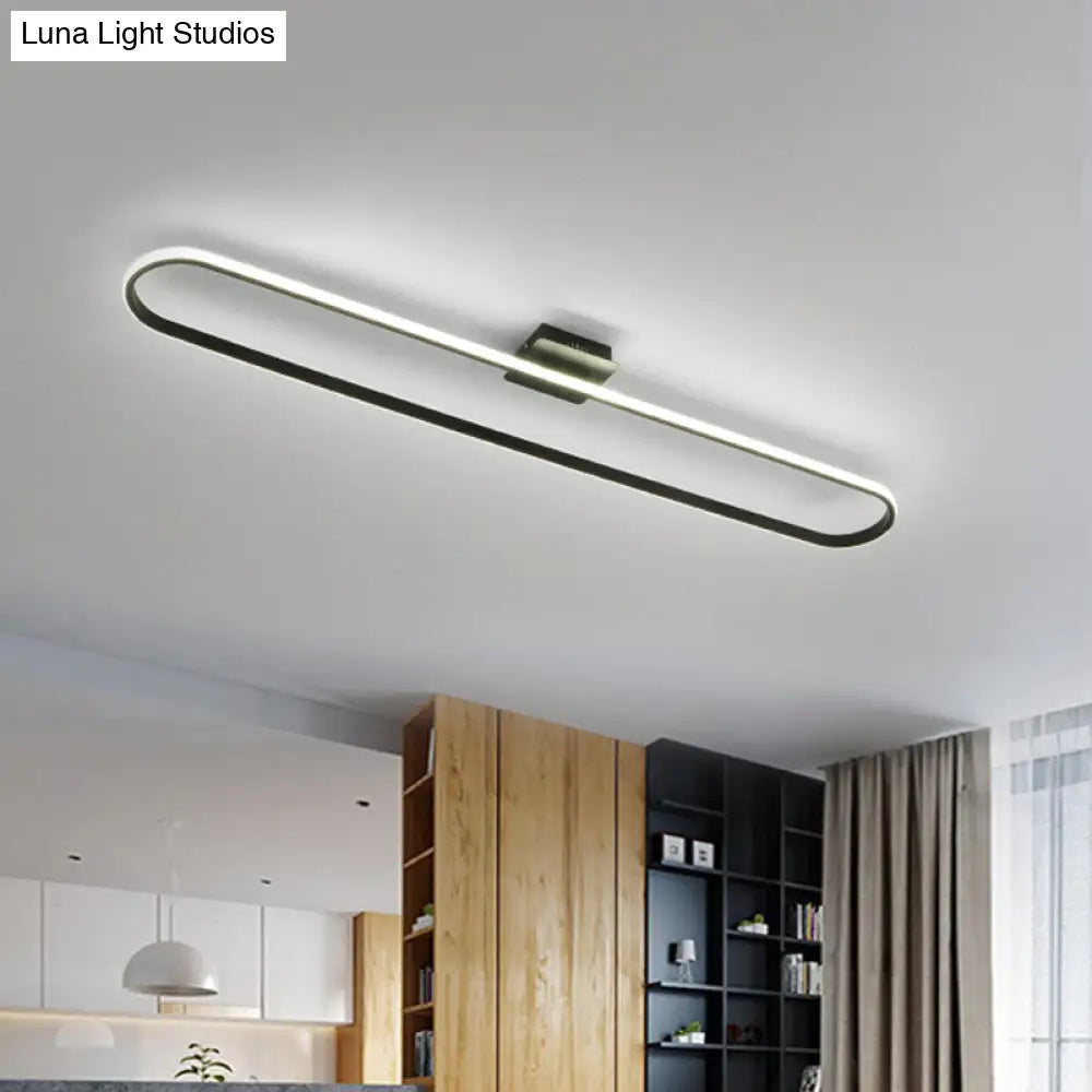 Minimalist Acrylic Led Flush Ceiling Light With Warm/White/Natural Glow For Doorway
