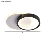 Minimalist Acrylic Led Flush Mount Ceiling Light With Ring - Panel Design