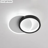 Minimalist Acrylic Led Flush Mount Ceiling Light With Ring - Panel Design