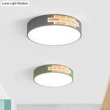 Minimalist Acrylic Led Flush Mount Lamp For Living Room - Gray/White/Pink
