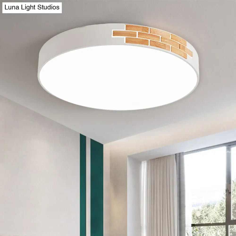 Minimalist Acrylic Led Flush Mount Lamp For Living Room - Gray/White/Pink