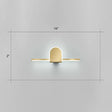 Minimalist Acrylic Led Vanity Light With Gold Finish For Bathroom Walls / 19.5 Semicircle