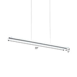 Minimalist Acrylic Led Ceiling Pendant Lamp In Warm/White/Natural Light - Black Suspension