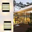 Minimalist Black Geometrical Acrylic Wall Sconce Light With Led For Courtyard / Warm D