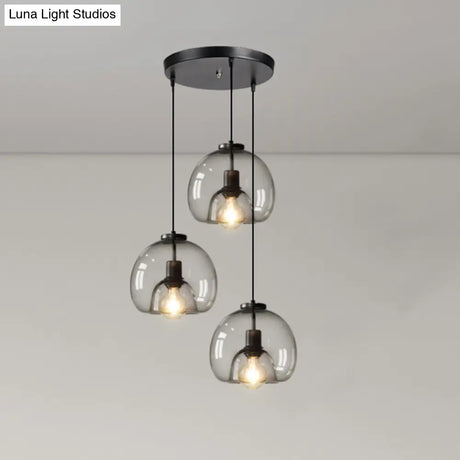 Minimalist Black Glass Pendant Light For Modern Dining Rooms