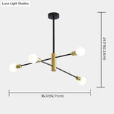 Minimalist Black Glass Sphere Hanging Pendant Light For Modern Living Rooms