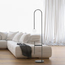 Minimalist Black Iron Stand Desk Lamp With White Glass Shade