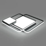 Minimalist Black Led Flush Mount Ceiling Light Fixture For Bedroom - Square Acrylic / 24.5’