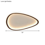 Minimalist Black Led Teardrop Metal Ceiling Light - Warm/White/3 Color Options 15’/19’ Width