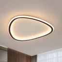Minimalist Black Led Teardrop Metal Ceiling Light - Warm/White/3 Color Options 15’/19’ Width /