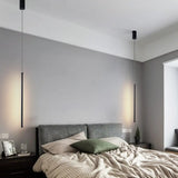 Minimalist Black Metal Tubular Pendant Light Fixture - Led Hanging Ceiling (Warm/White) / Warm