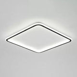 Minimalist Black Square Led Flush Ceiling Lamp - Ultrathin Acrylic Bedroom Light Fixture