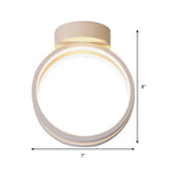 Minimalist Black/White Led Flush Mount Ceiling Light With Warm/White/3 Color Lighting