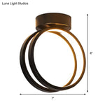 Minimalist Black/White Led Flush Mount Ceiling Light With Warm/White/3 Color Lighting