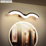 Minimalist Black/White Wavelet Led Wall Sconce With Frosted Diffuser Available In 16 23.5 Or 31.5