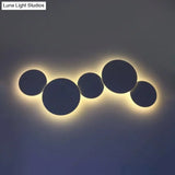 Minimalist Circle Wall Lamp With Warm/White Integrated Led Lighting In Grey/White 47.5/52 Wide