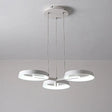 Minimalist Circular Metal Pendant Chandelier - White 3/6 Hanging Lights for Dining Room 3 / White