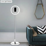 Minimalist Circular Metal Usb Vanity Lamp With Led Fill Light For Mobile Phone Holder -