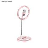 Minimalist Circular Metal Usb Vanity Lamp With Led Fill Light For Mobile Phone Holder -